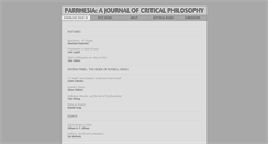 Desktop Screenshot of parrhesiajournal.org
